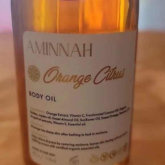 NEW Aminnah Skincare ORANGE CITRUS Body Oil - Picture 2 of 5
